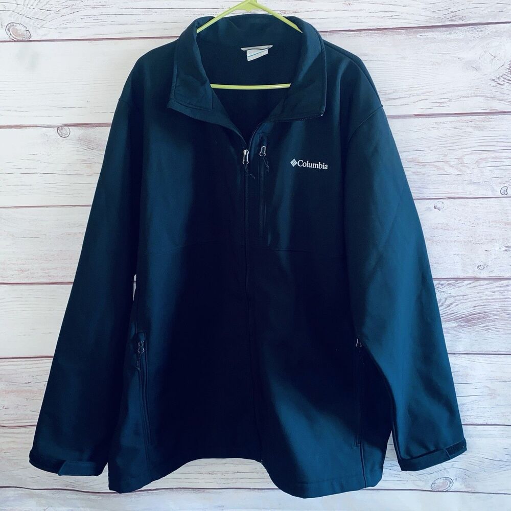 Columbia Ascender Men’s 3XL Black Softshell Jacket Full Zip Outdoor